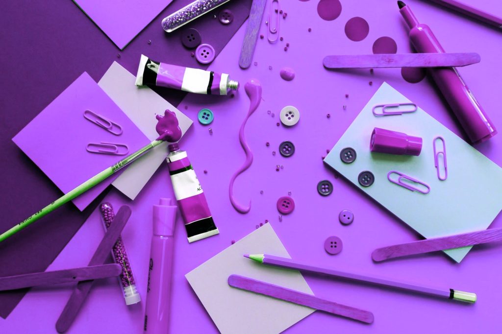 desk art purple Faded Spring