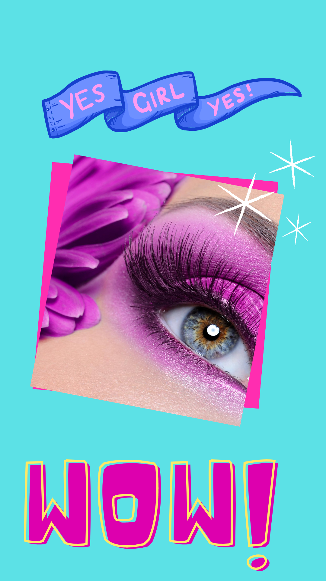 <img src="ana.jpg" alt="ana wow girl instagram story graphic with purple eyeshadow"/> 