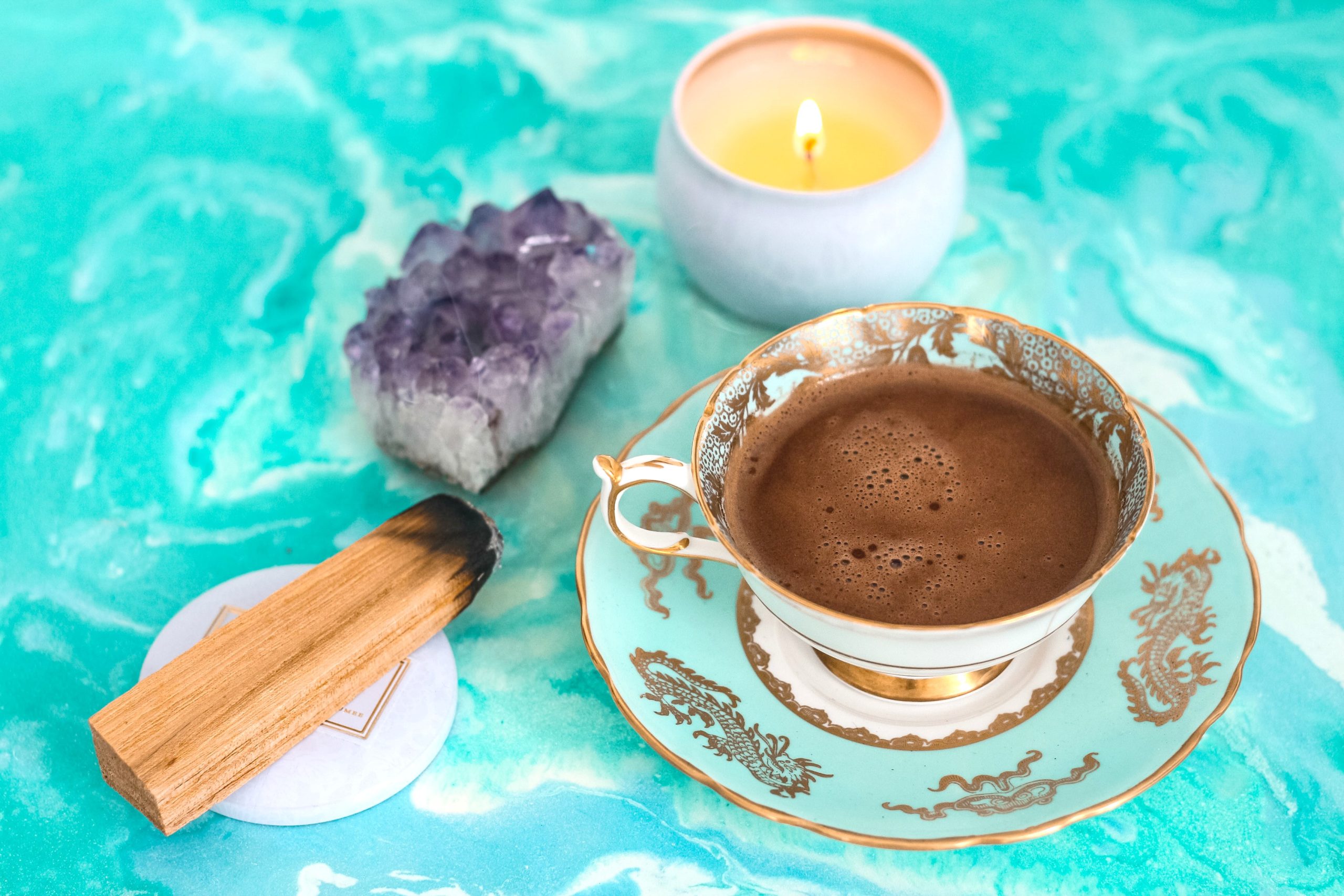  <img src="hot chocolate.jpg" alt="hot chocolate and candle on blue flatlay"/> 