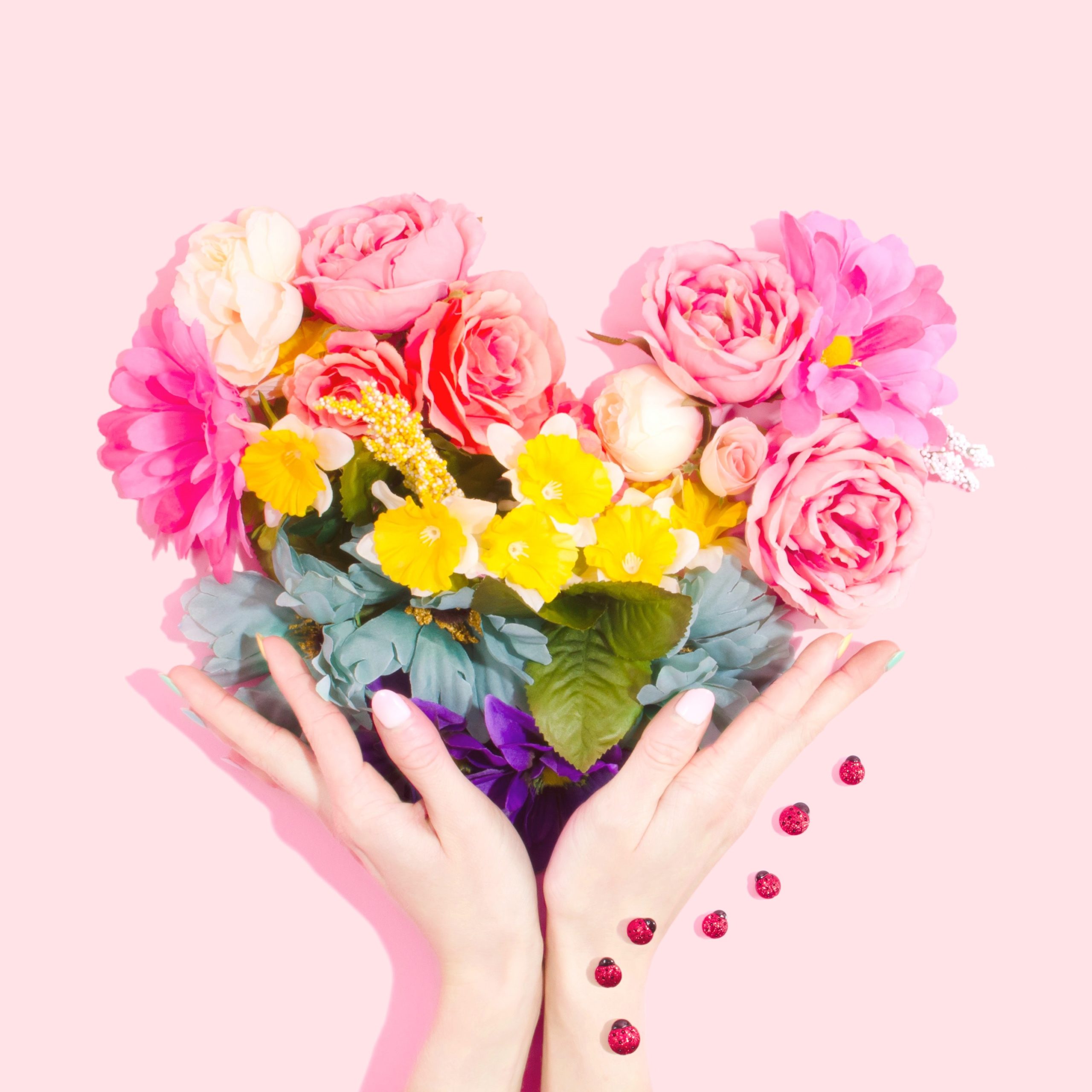 <img src="colourful.jpg" alt="colourful valentines flower heart"/> 