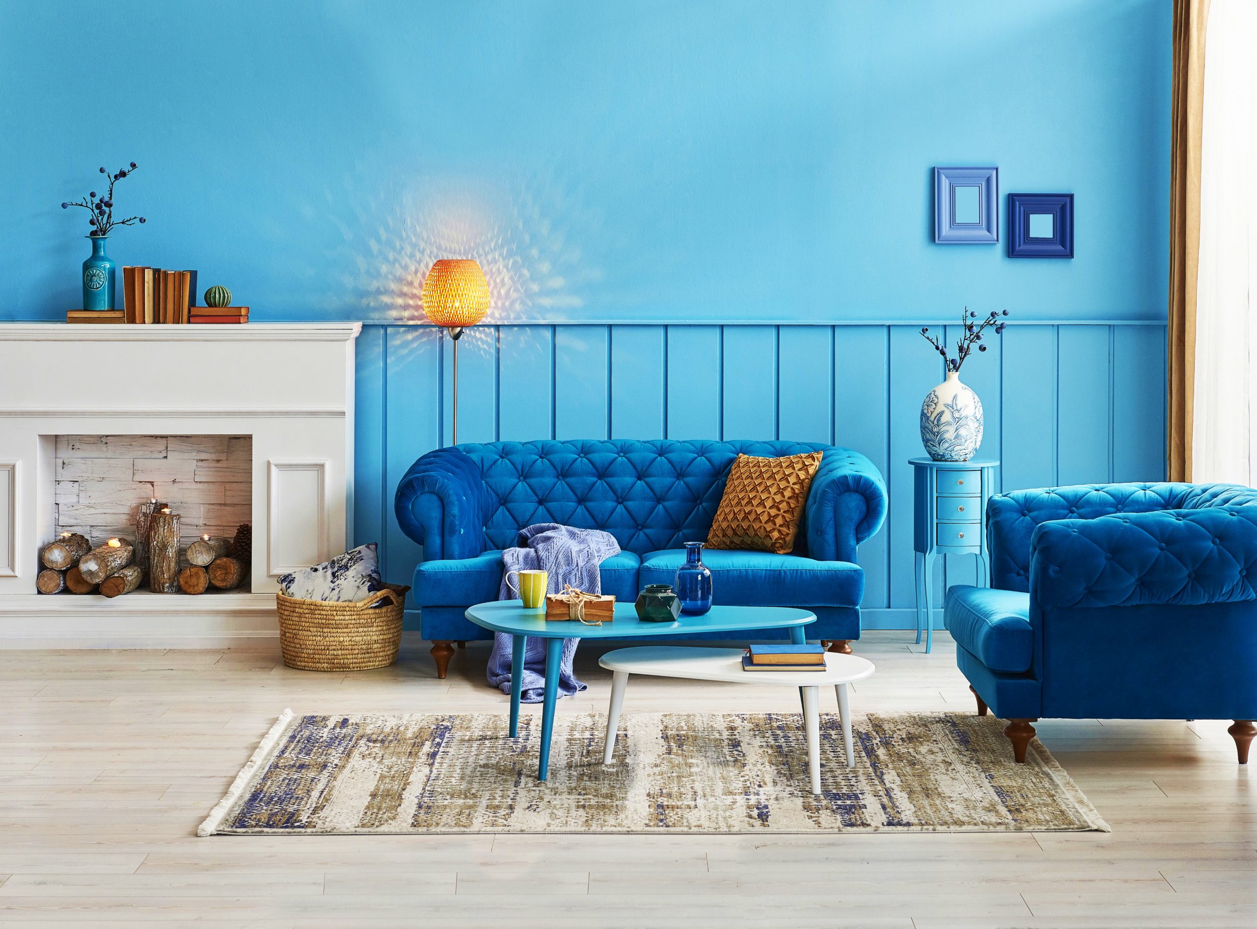 <img src="blue.jpg" alt="blue living room add colour to home"/> 