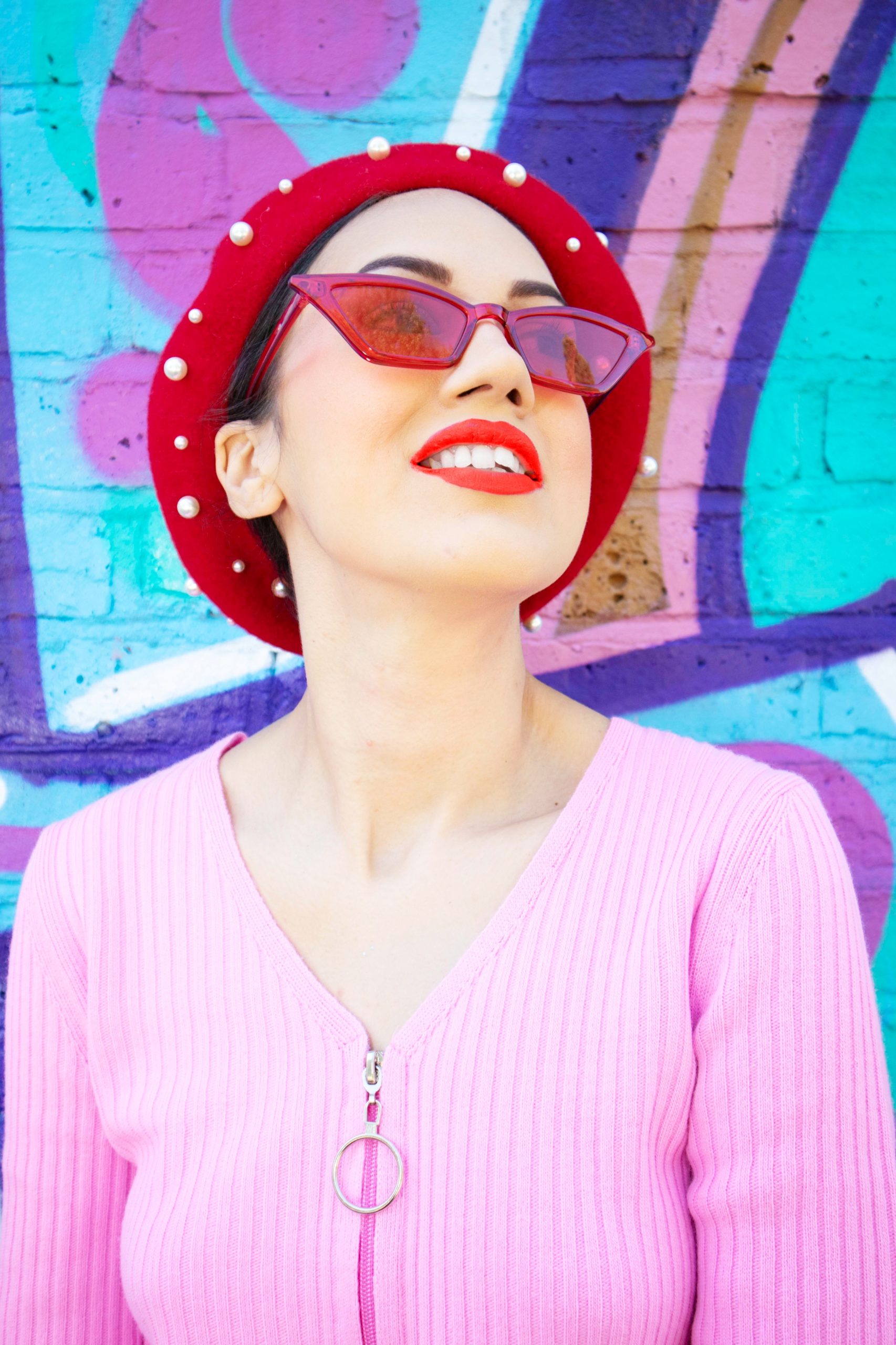 <img src="Ana.jpg" alt="Ana in red pearl beret and sunglasses"/> 