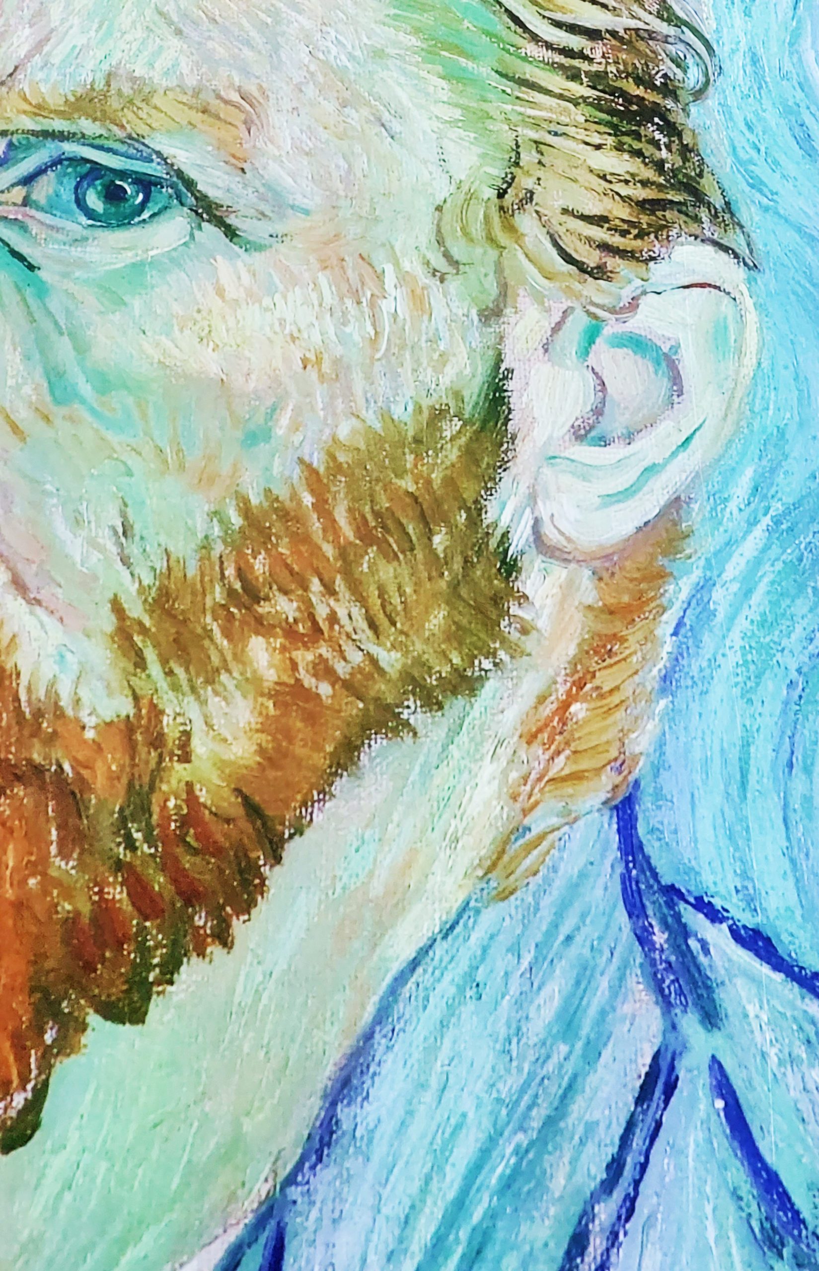 <img src="self.jpg" alt="self portrait of Van Gogh in London"/> 