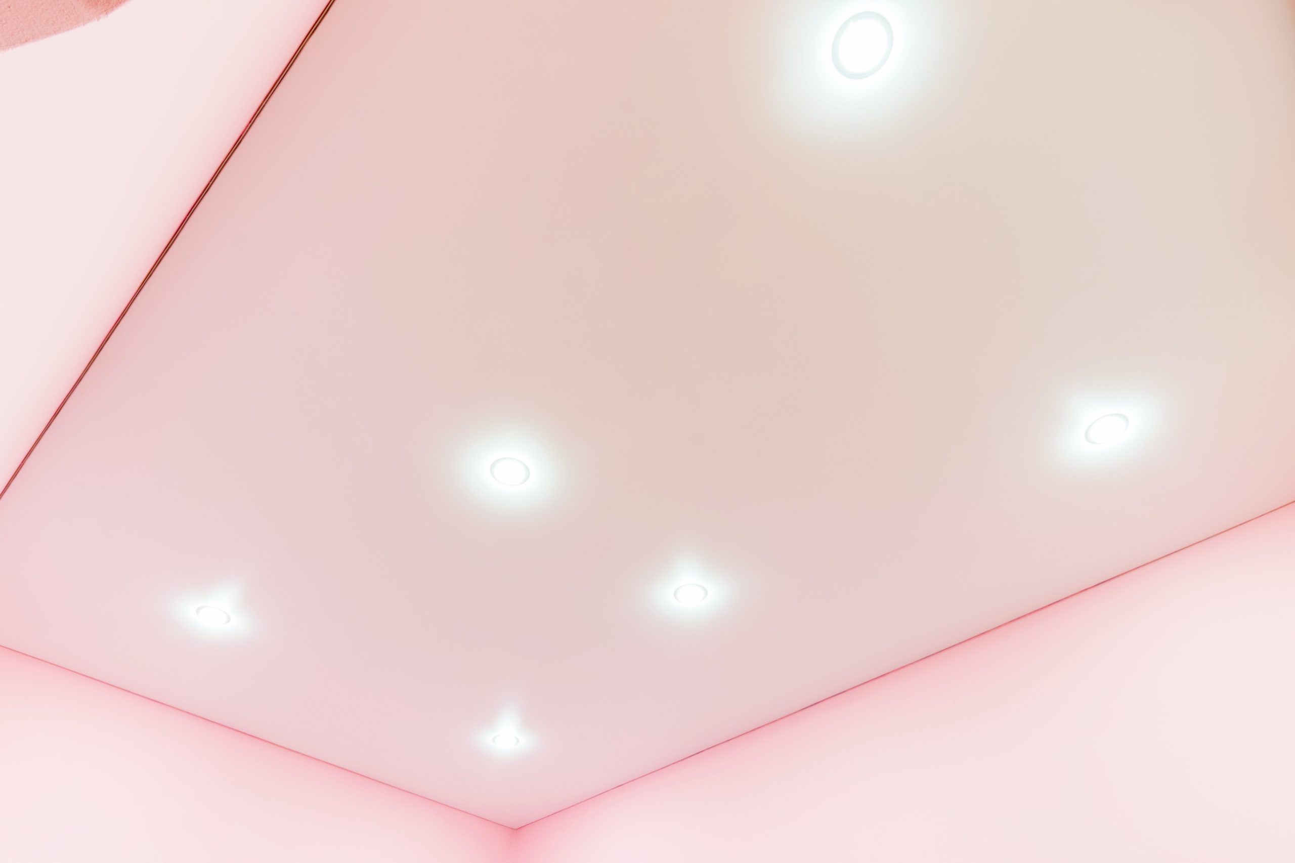 <img src="pink.jpg" alt="pink kitchen ceiling with LED lights"/> 