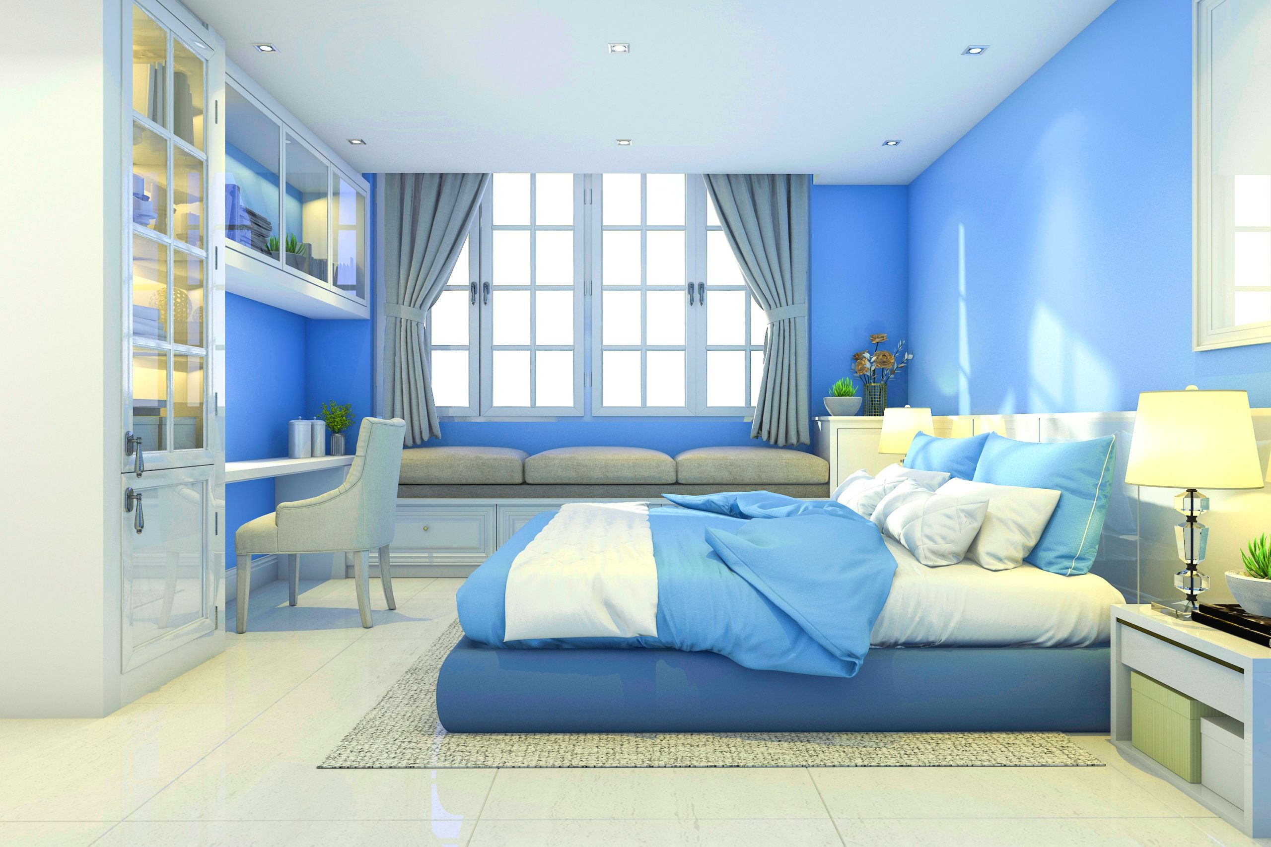<img src="blue.jpg" alt="blue and white loft bedroom"/> 