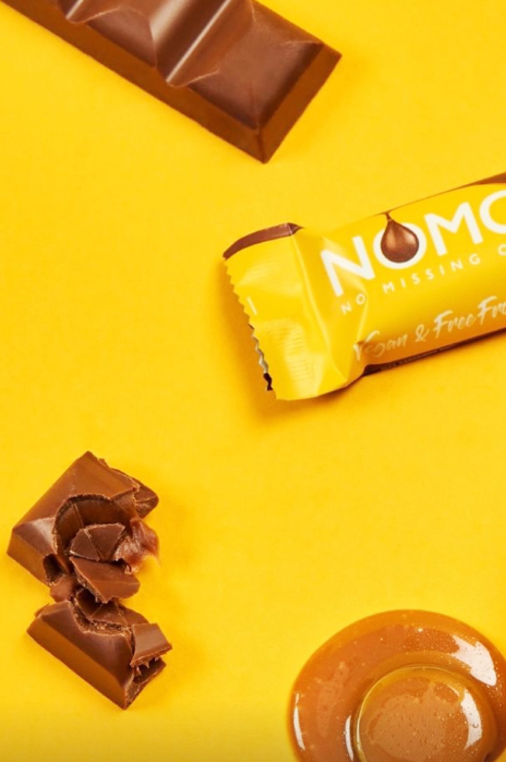 <img src="nomo.jpg" alt="nomo caramel chocolate bar"/> 