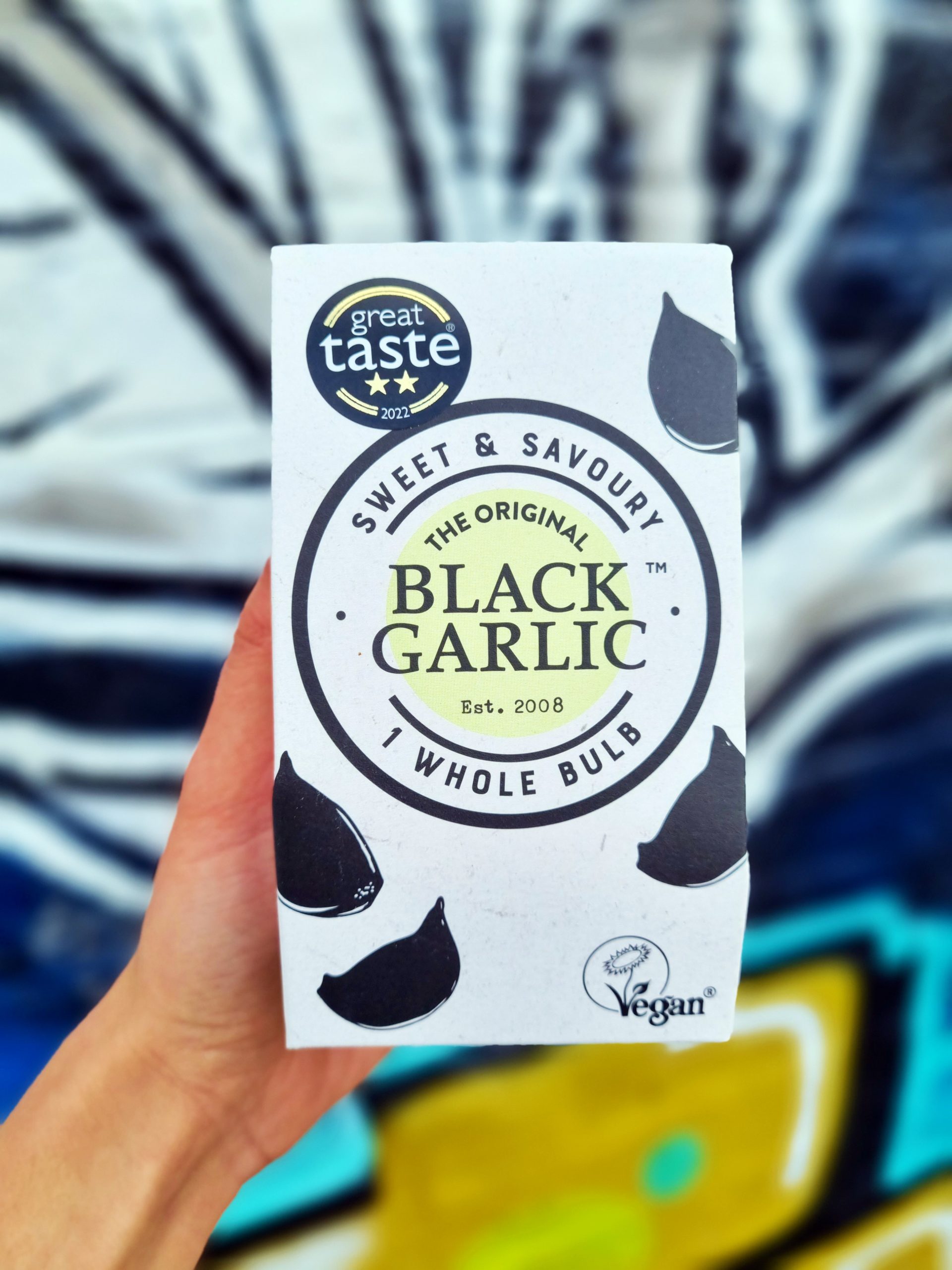<img src="sweet.jpg" alt="original black garlic colourful veganuary"/> 