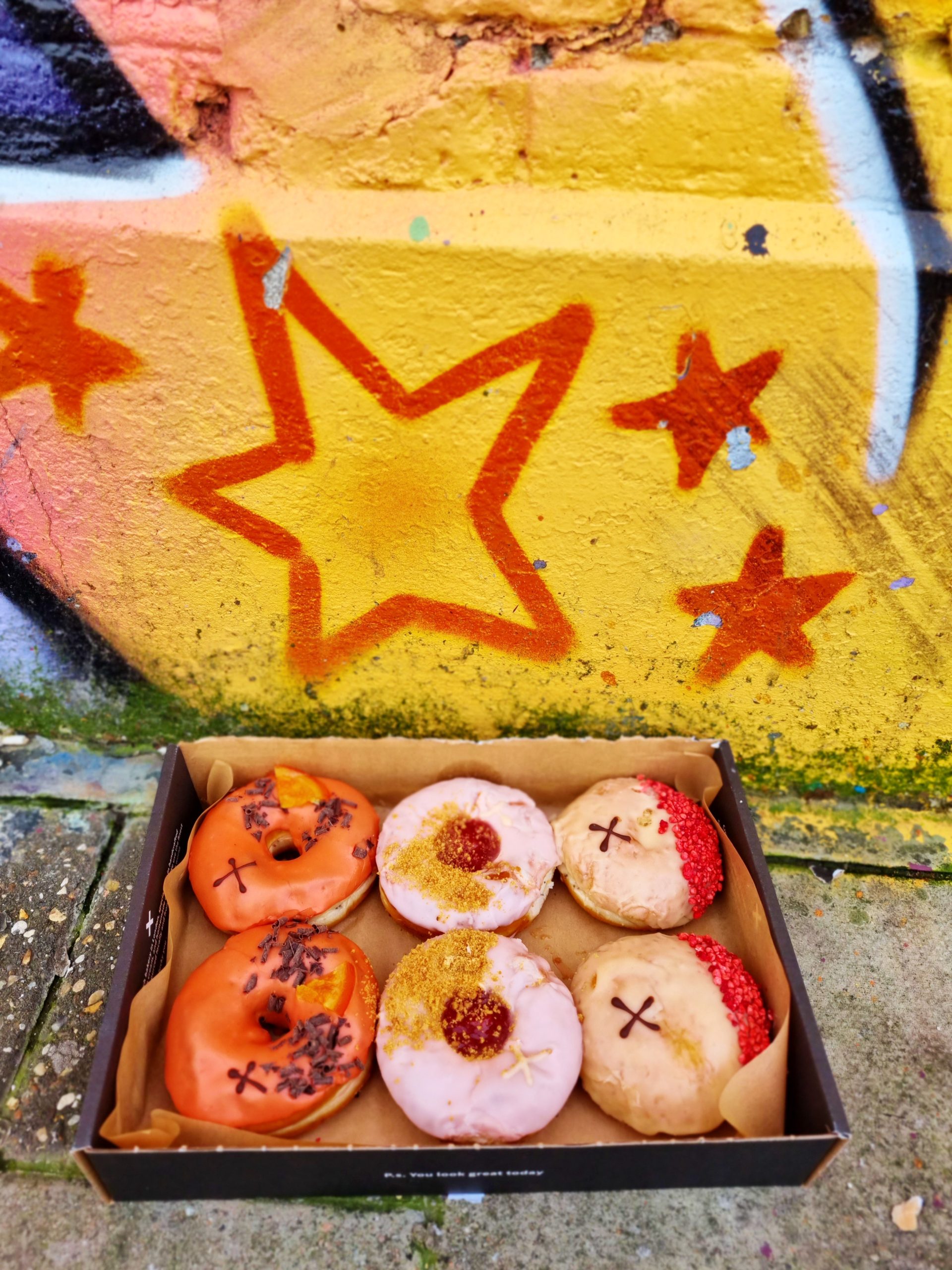<img src="colourfuljpg" alt="colourful veganuary doughnuts crosstown"/> 