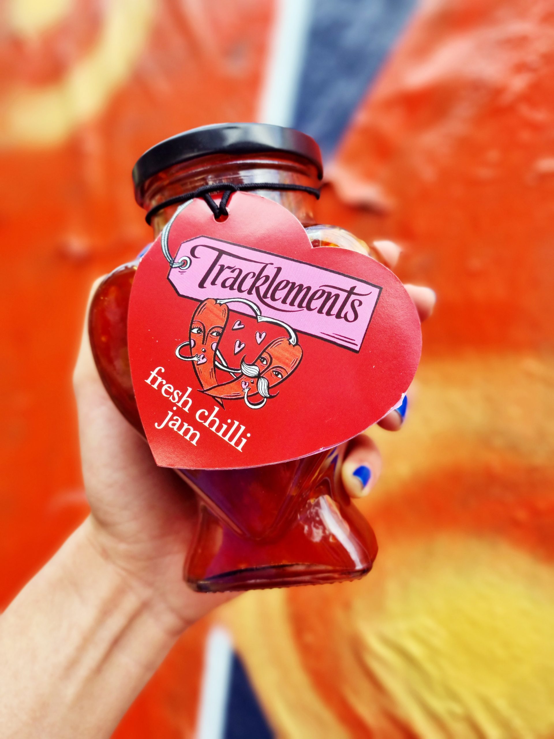 <img src="tracklements.jpg" alt="tracklements chilli jam quirky Valentine's day"/> 
