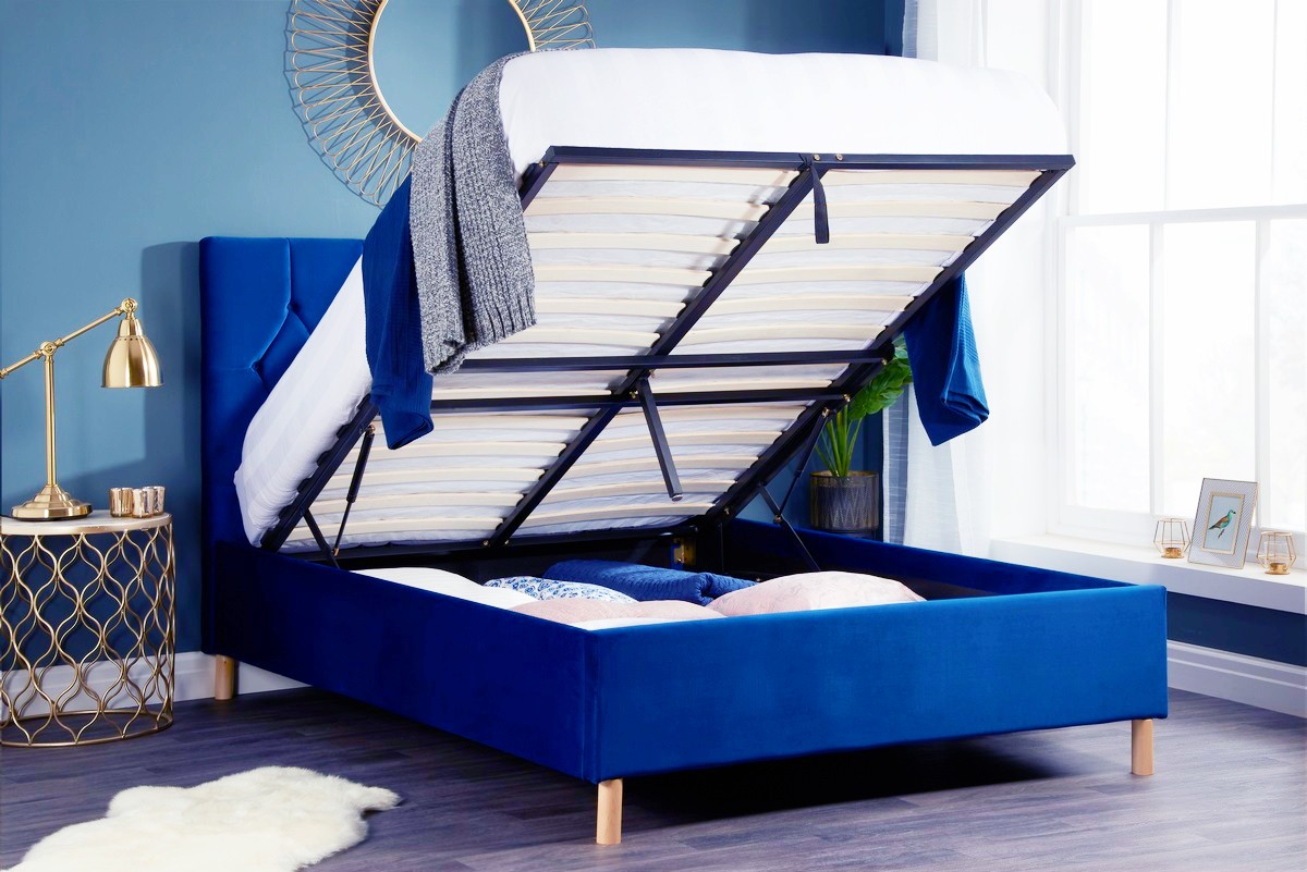 <img src="bedstar.jpg" alt="bedstar ottoman velvet blue bed"/>