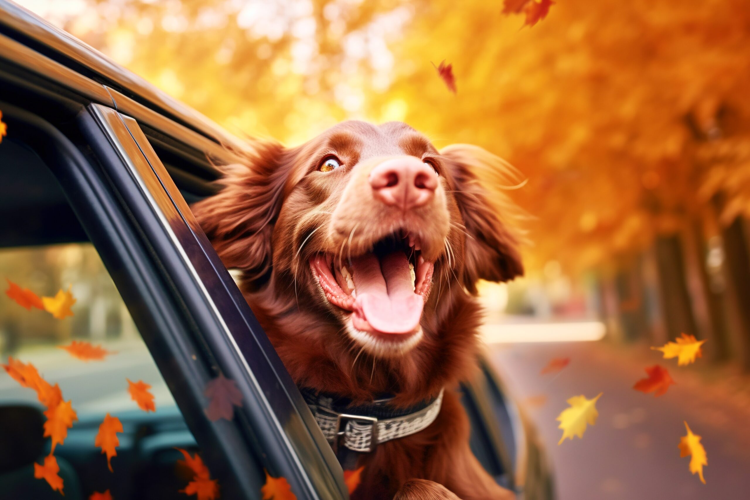 <img src="happy dog.jpg" alt="happy dog in car window "/>