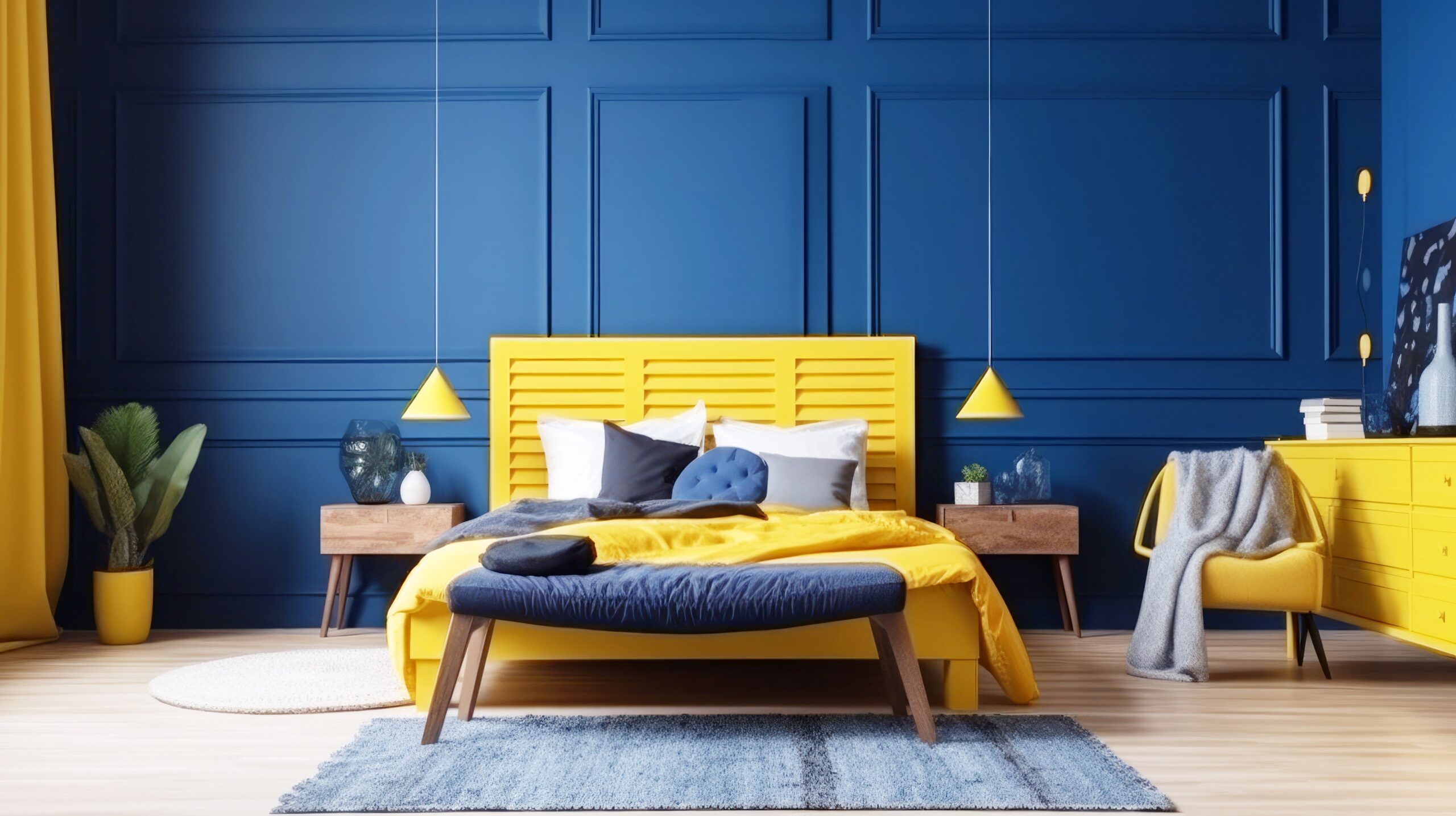 <img src="yellow.jpg" alt="yellow and blue scandinavian bedroom"/>