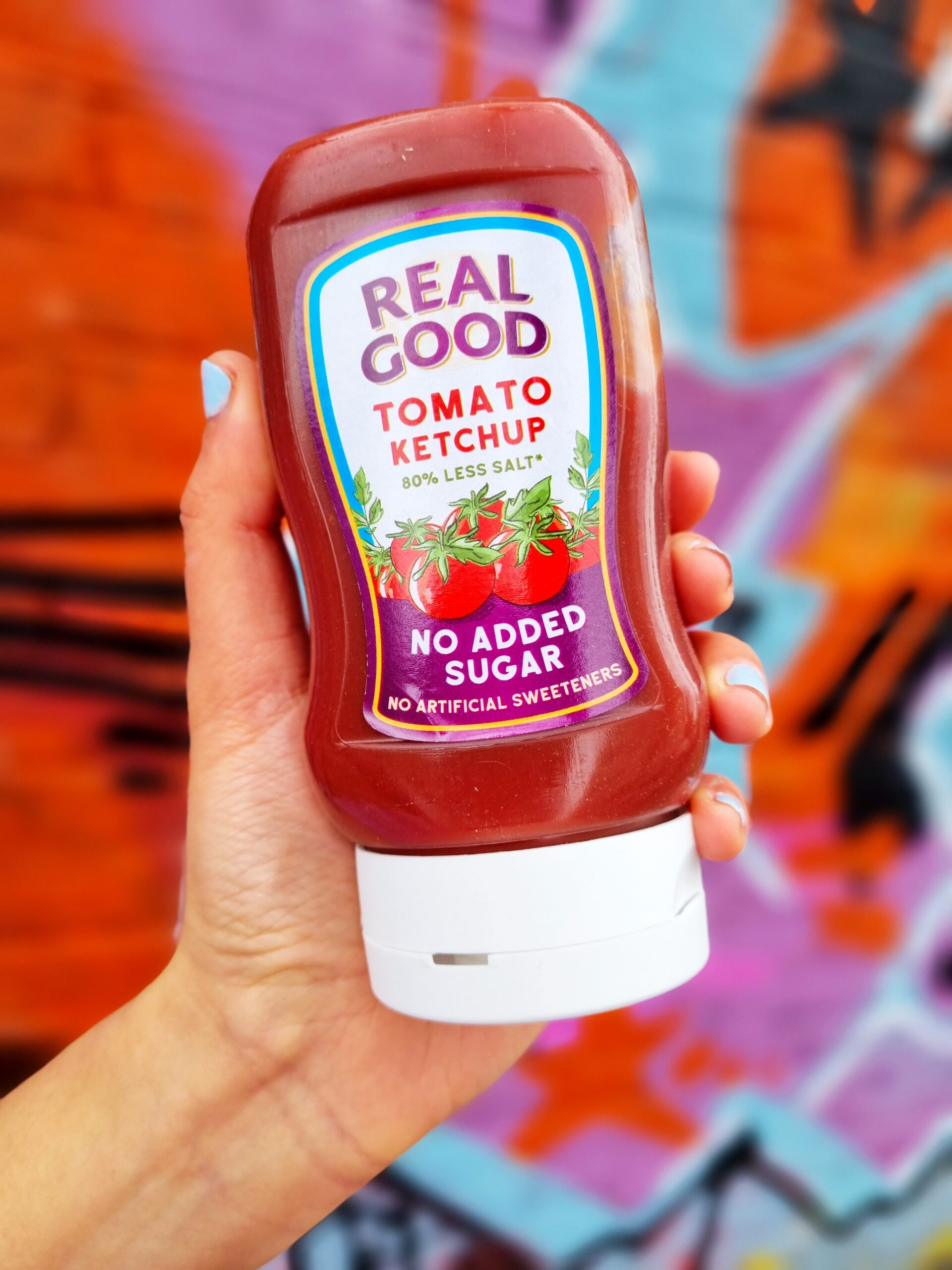 <img src="real good.jpg" alt="real good tomato ketchup vegan"/>