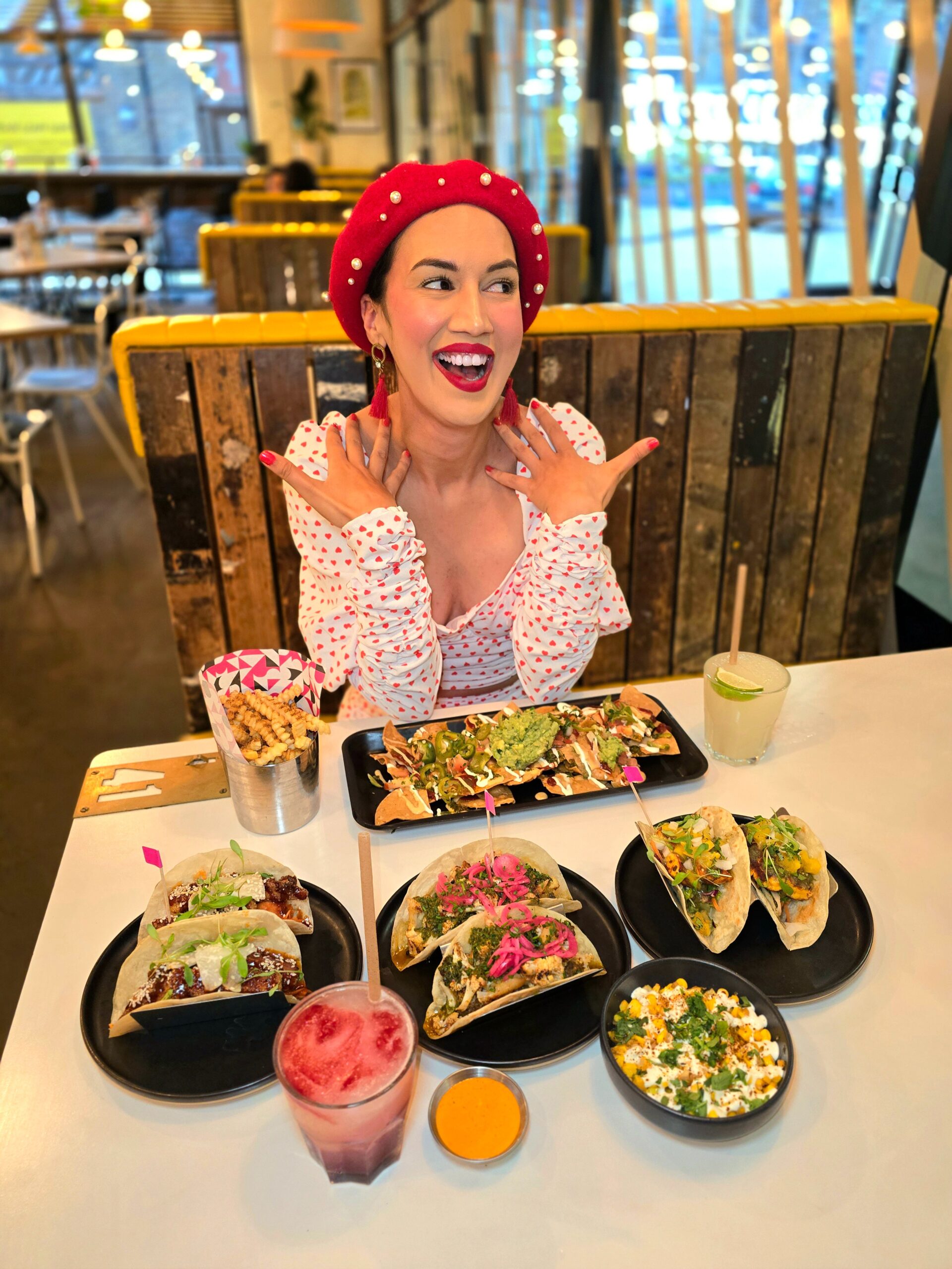 <img src="ana.jpg" alt="ana eating vegan tofu tacos"/>