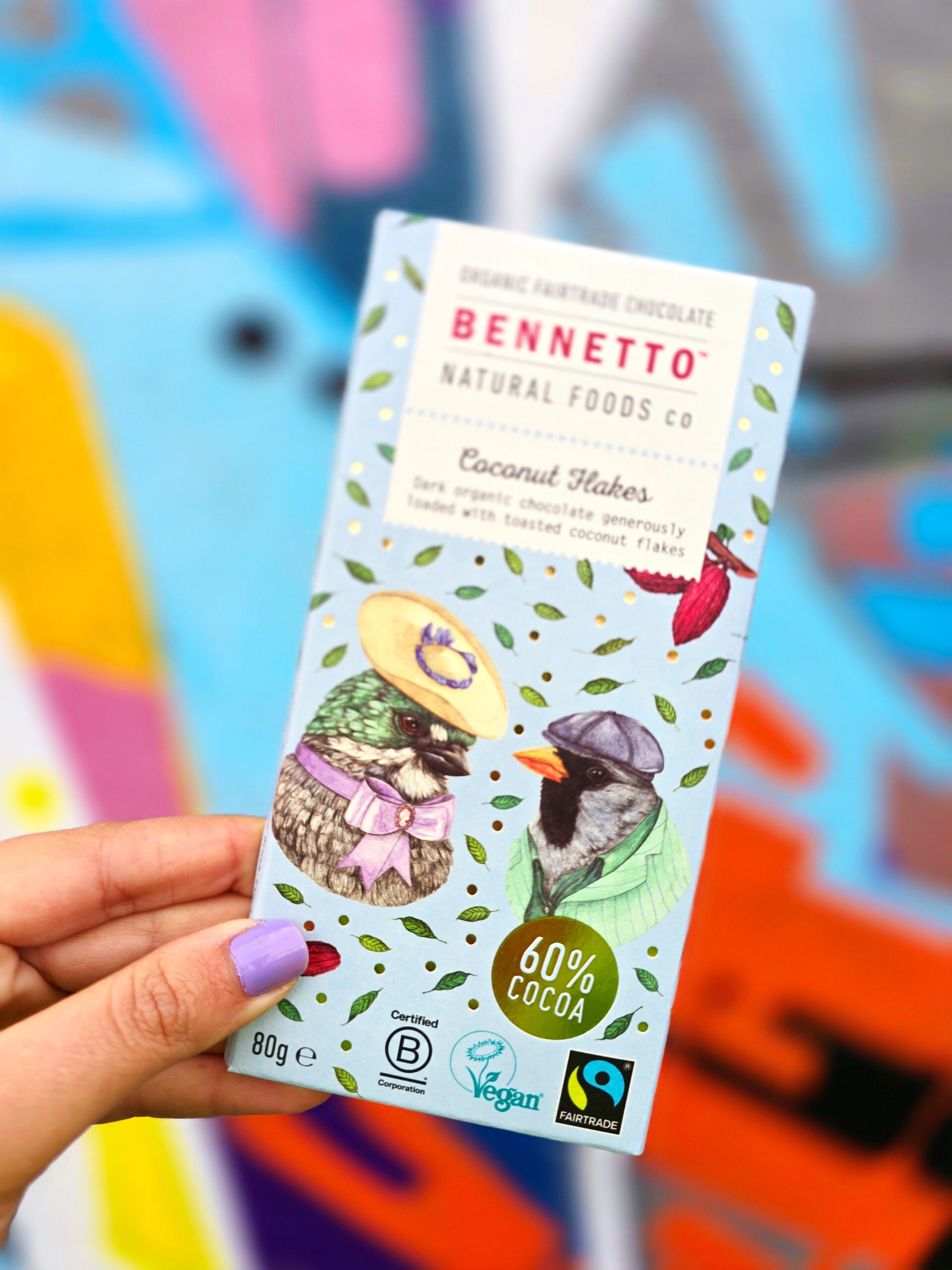 <img src="bennetto.jpg" alt="benneto coconut chocolate bar"/> 