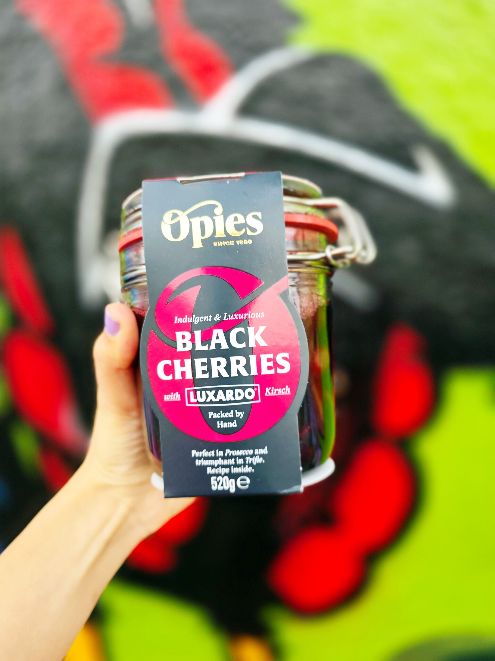 <img src="opies.jpg" alt="opies black cherries jar"/>