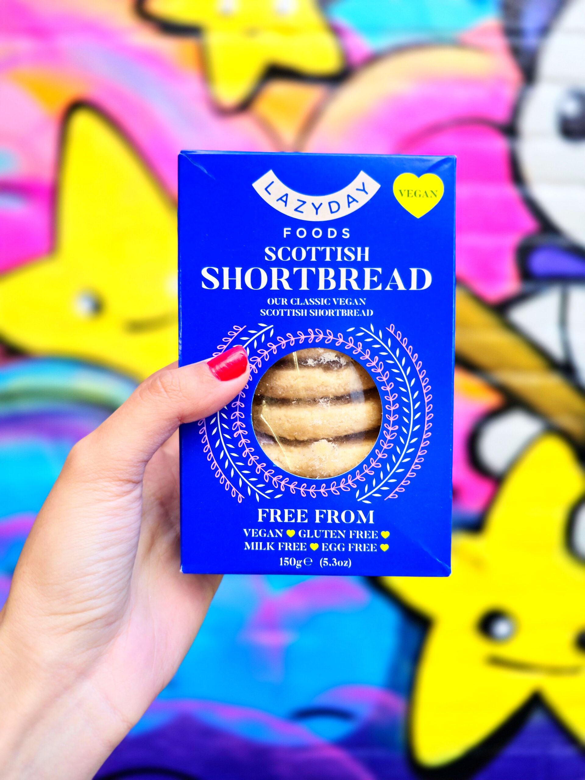 <img src="lazy.jpg" alt="lazy days vegan shortbread biscuits"/> 