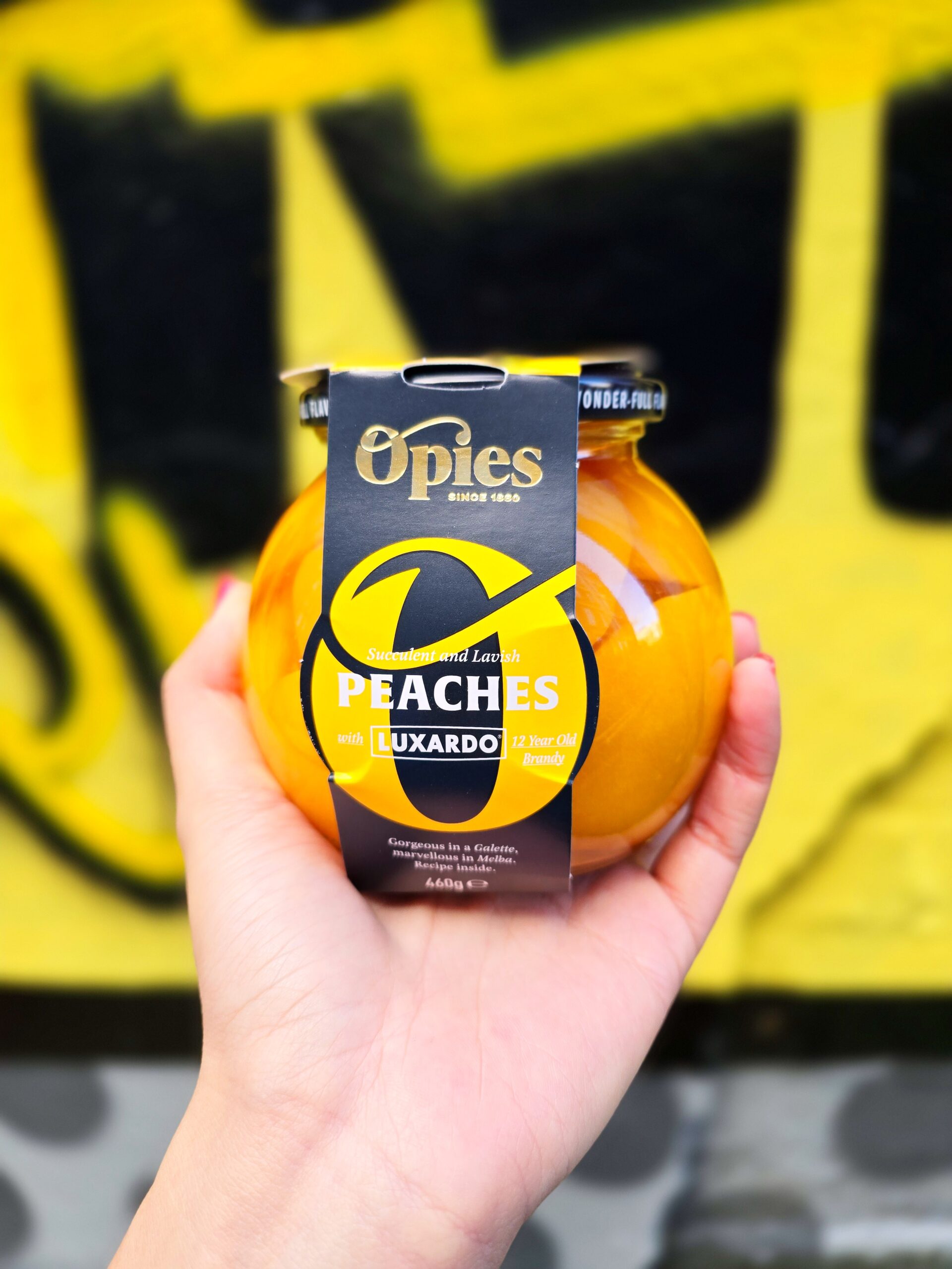 <img src="opies.jpg" alt="opies peach luxurado in jar"/> 