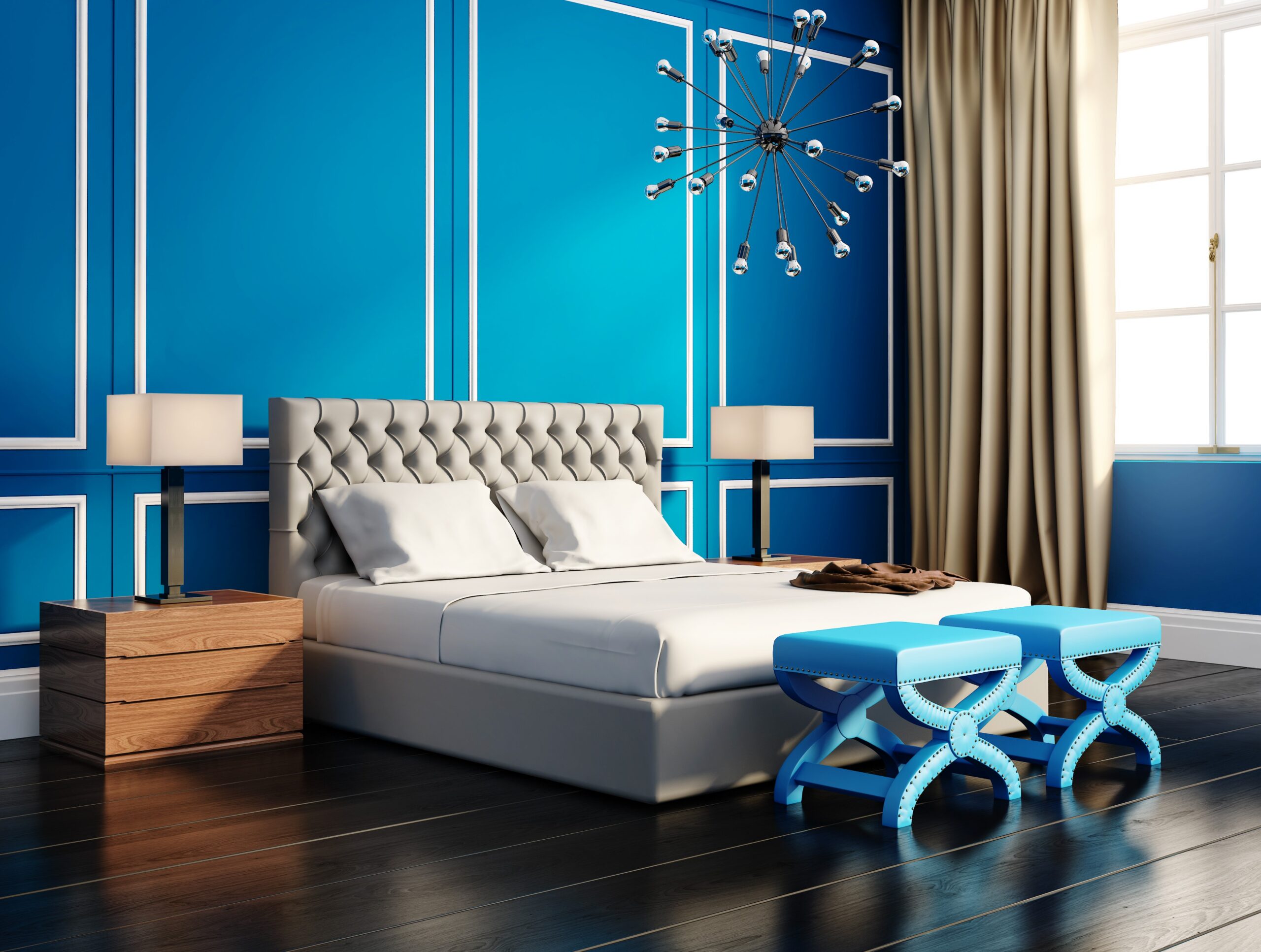 <img src="bluejpg" alt="blue accent wall bedroom decor trends"/> 